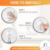 KORCCI Suction Cup Hooks 12Pack - Max Load 10LB, 1.77Inch Clear Medium Suction Cups, No Trace, Reble & Removable, Stainless Steel Hooks, for Tile,