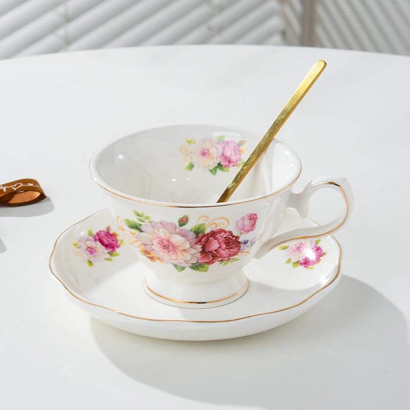 Bone Porcelain Coffee Cup and Plate Set