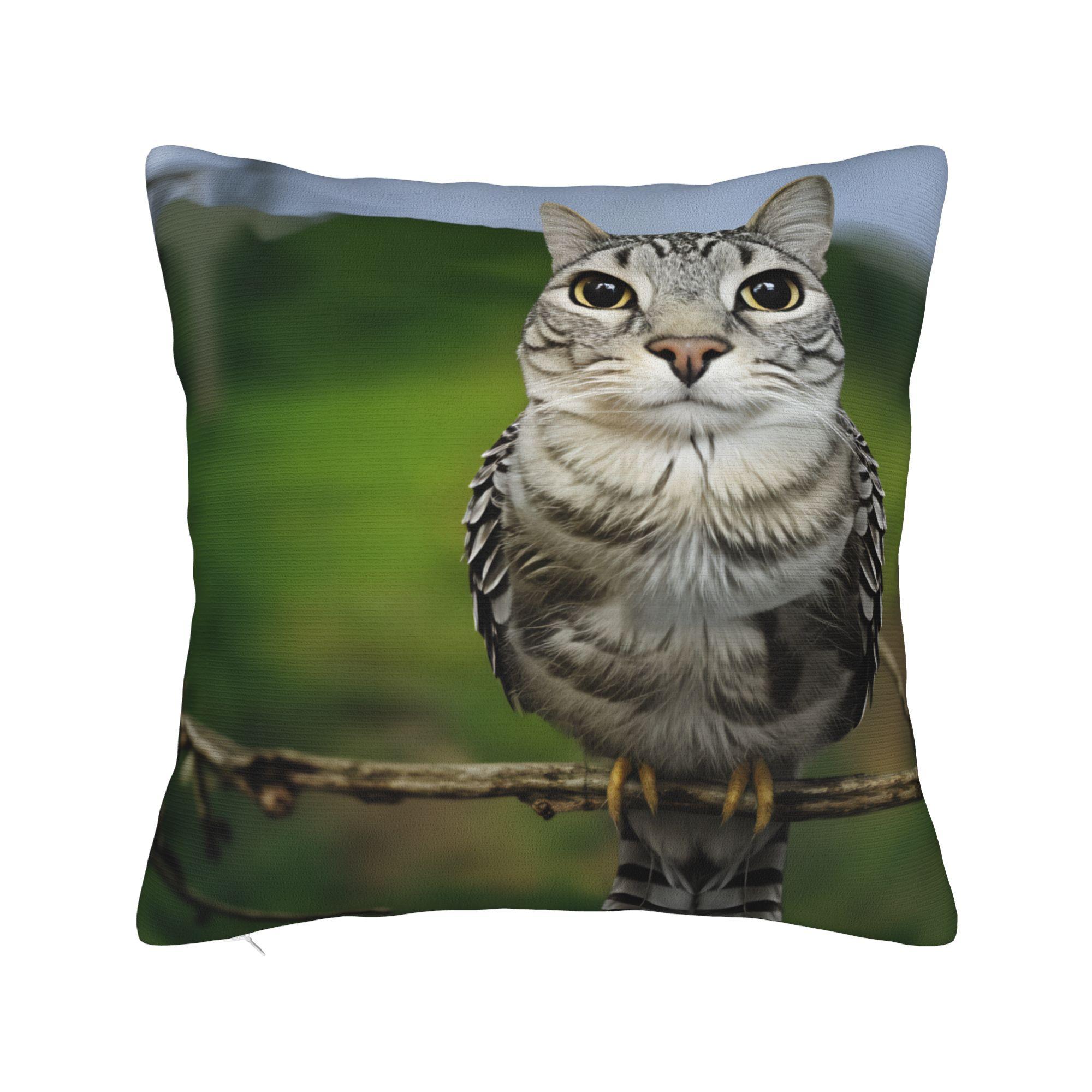 Наволочка Hello Meowl Кот Смешное Животное Смешная Наволочка Для Свадебной Вечеринки Домашний Декор Наволочки 45x45cm