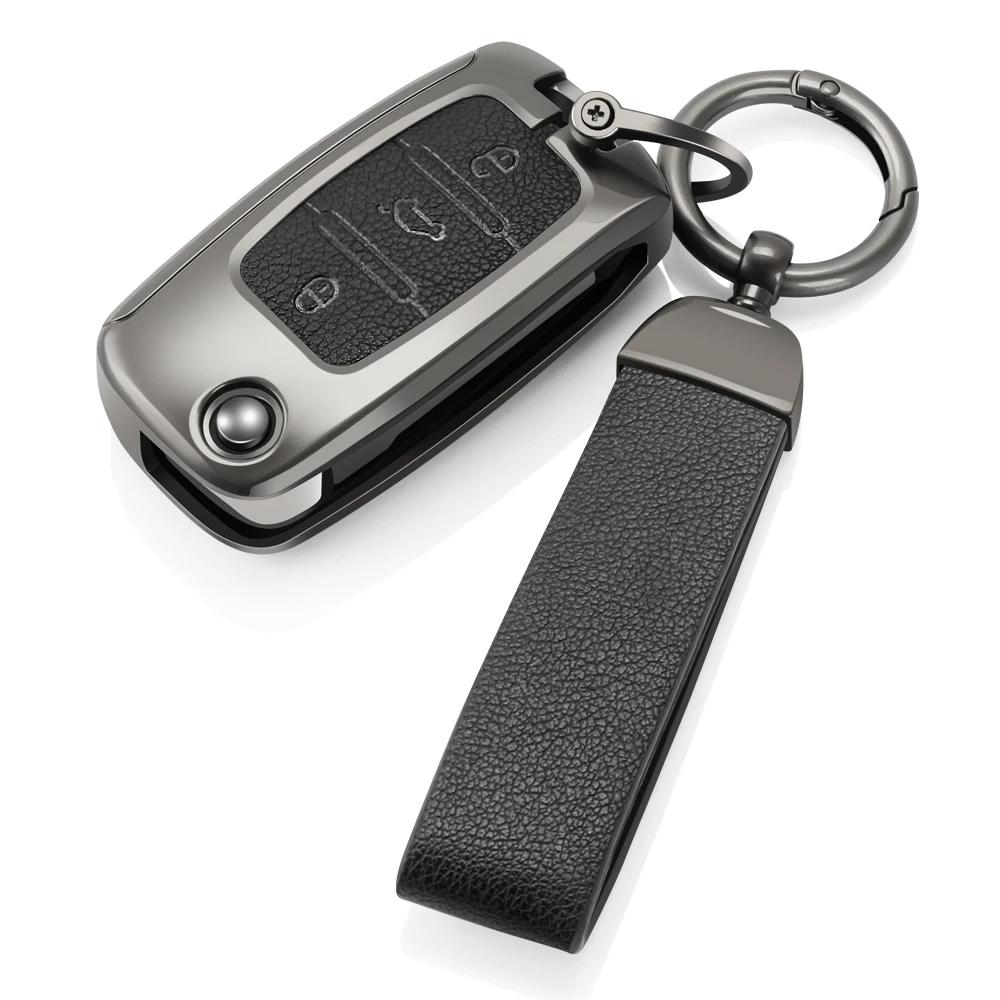 

Interior Mouldings Zinc Alloy PU Leather key cover For Volkswagen Polo Passat b5 Golf 4 5 6 MK5 MK6 Eos Bora Beetle TSI чёрный