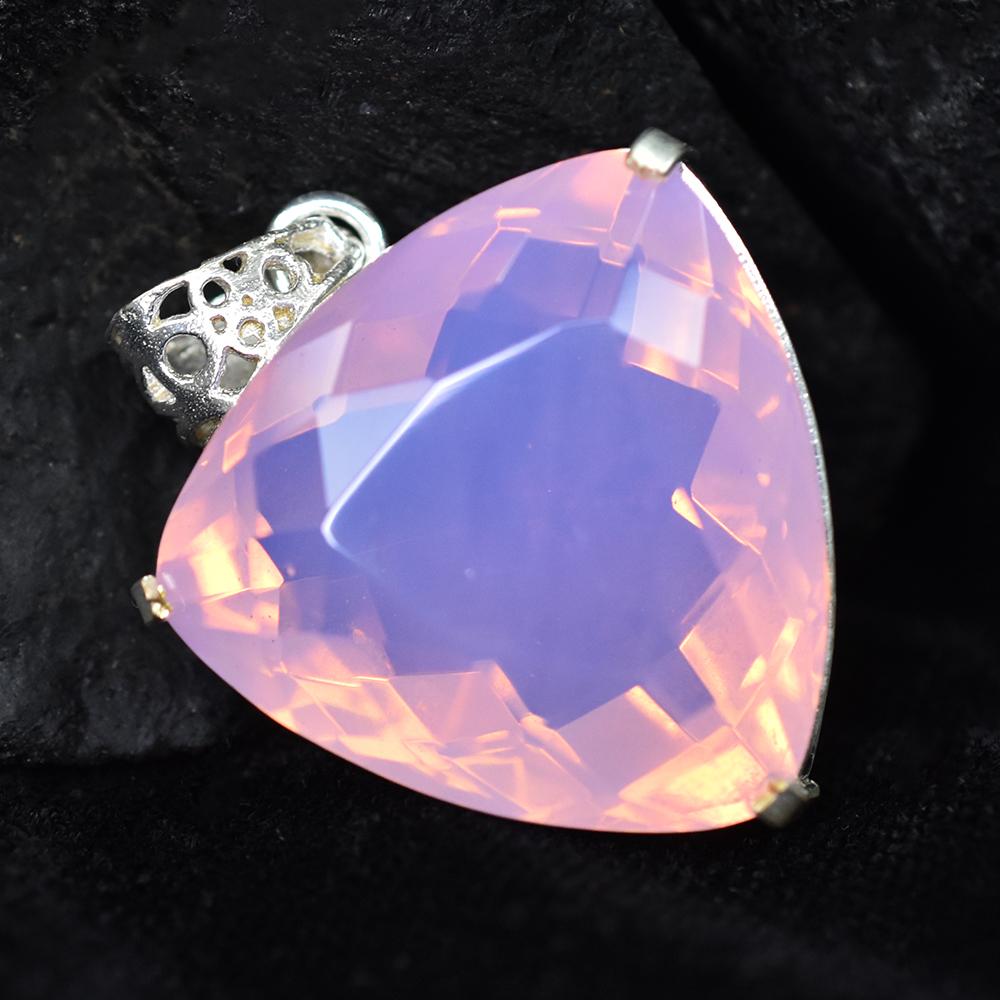 925 Sterling Silver 76.95 Ct CERTIFIED Opal Multicolor A Grade Gems Pendant MY-PD-110-NS
