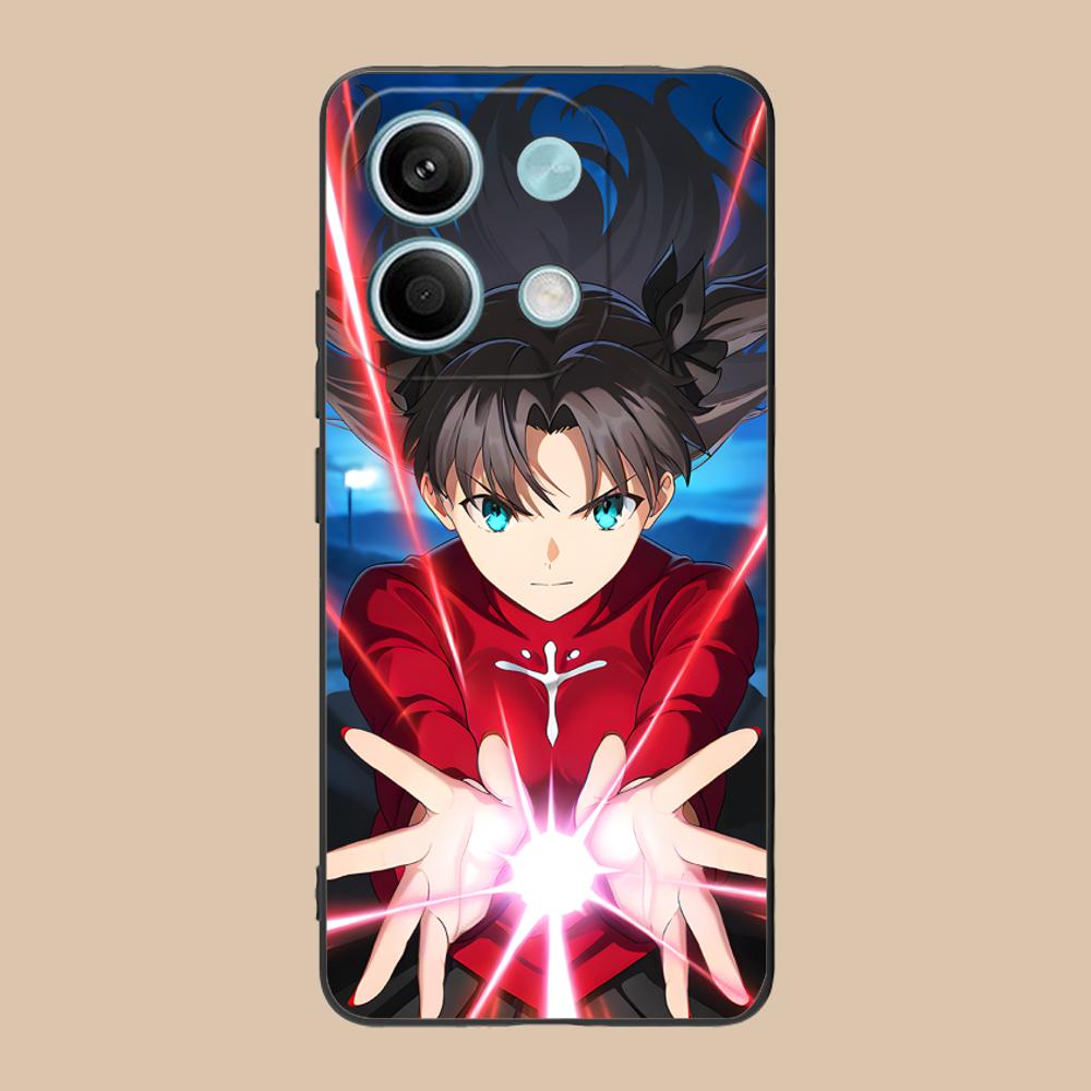 

Fate Rin Tohsaka Phone Case for Xiaomi POCO M6 M5 M4 M3 X7 X6 X5 X4 X3 F6 F5 F4 Pro GT 5G Black Smartphone Cover Cellphones POCO F4