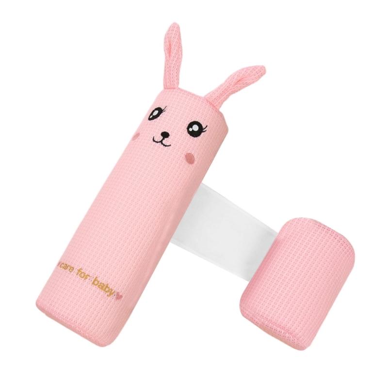 

Cartoon Baby Side Sleeping Pillow Ergonomic Designing for Infants Toddler Breathable Fabric Lovely Pattern Easy Cleaning рожевий