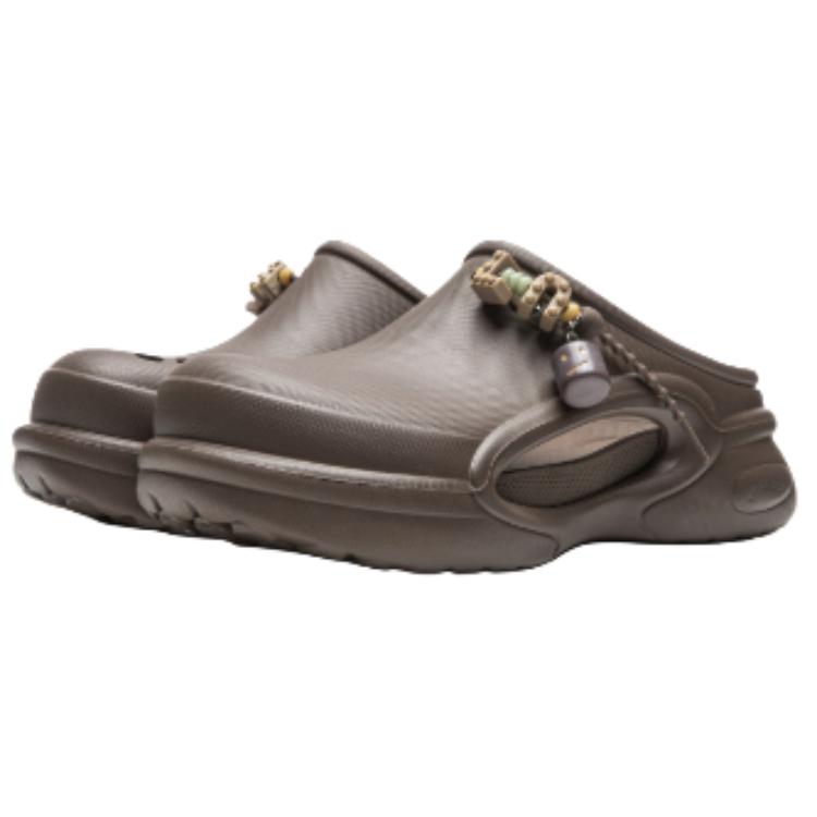 Li-Ning Gashapon Shoes Soft Comfortable Trendy Clogs Unisex Shoes Black Brown AGAW019-2
