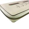 GUCCI 496317 Zip Around Logo print leather Purse white leather Used