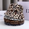 Winter Leopard Print Bucket Hat for Women Easiest for Matchheattech Basin Hat Stuffed Hat