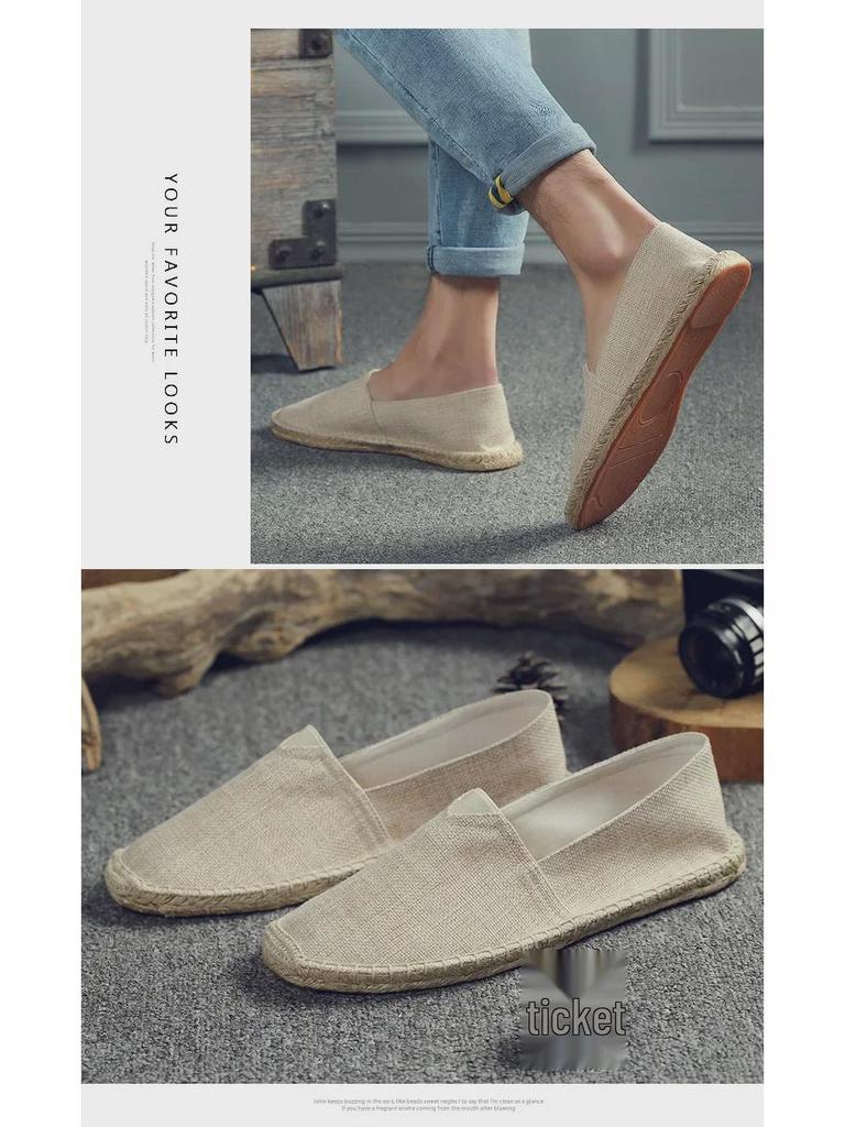 Retro Low-Top Espadrilles: Breathable, Sweat-Absorbing, Classic Loafers (Not Washable)