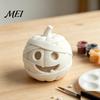 DIY Craft for Kids 3D Printed Halloween Mummy Figurine, Blank Paintable Bandage Ghost Pumpkin Statue, Decoration Mini Desktop Ornament Window