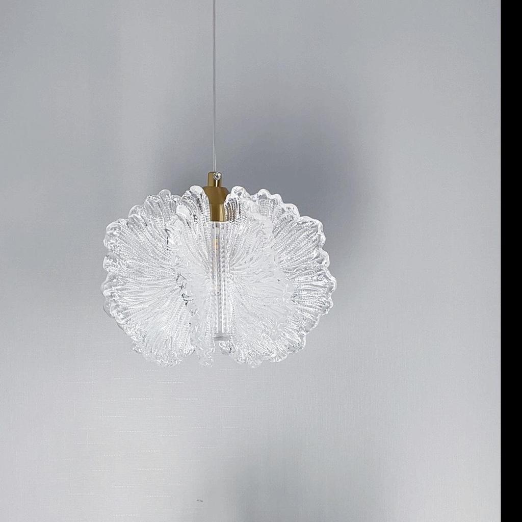 Modern French Cream Pendant Lights: Minimalist Bedside and Hallway Fixtures