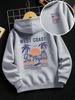 Kids California Vintage Surf Hoodie West Coast Back Print Pullover Autumn Winter Fleece Warm Casual Streetwear Hooded Sweatshirt
