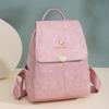 Multi-Purpose Backpack Retro Commuter Women's Large Capacity Solid Color Travel Backpack