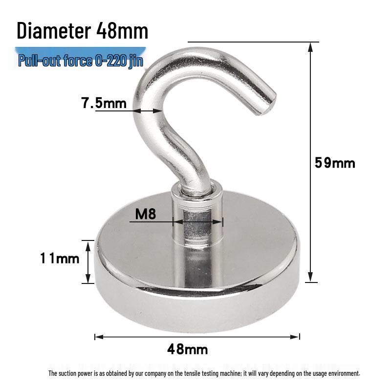 Neodymium Magnetic Suction Cup Hook for Kitchen Storage