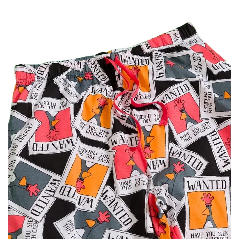 Wallace and Gromit Men's Wanted Poster Feathers McGraw Lounge Pants