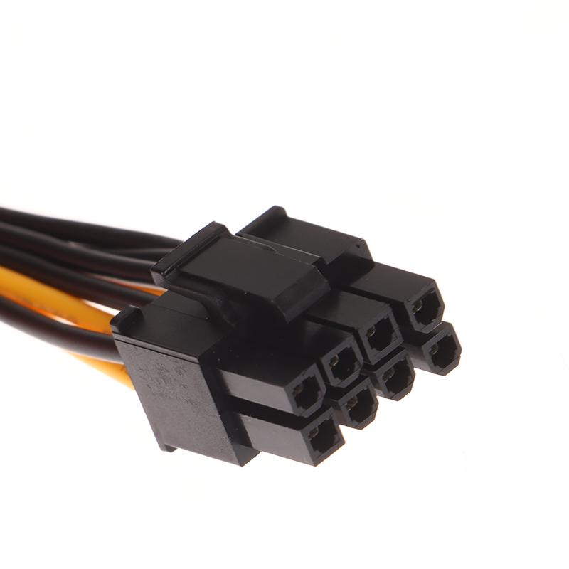 1Pc Power Supply Cable Dual 15Pin Sata Male To Pcie 8Pin Male Pci Express Pci-E Video Card Splitter Adapter