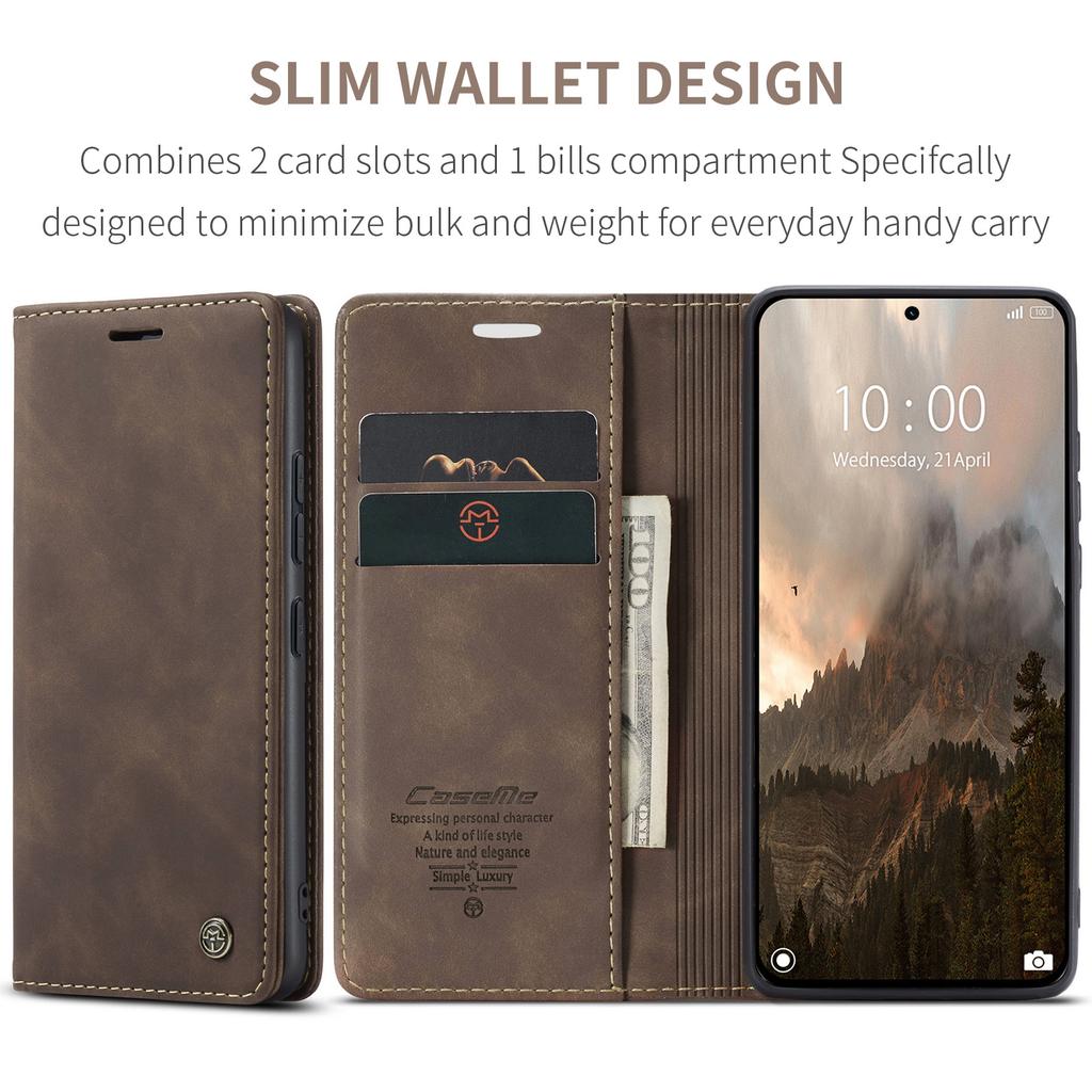 For Xiaomi 14T Pro Case CASEME 013 Series Card Holder Stand Leather Phone Cover