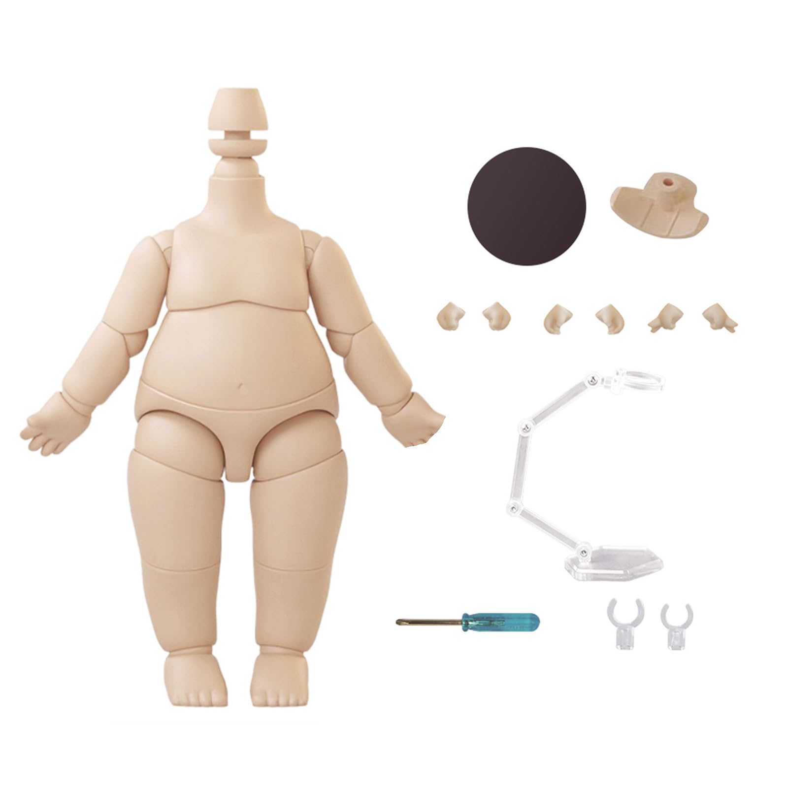 

Тело куклы YMY с милым пухлым телом YMY Scale Action Light, подходит для новых голов кукол BJD и GSC, 8,8 см, грушевидное, фигурка 1/12, загар, подарки года, 1/8