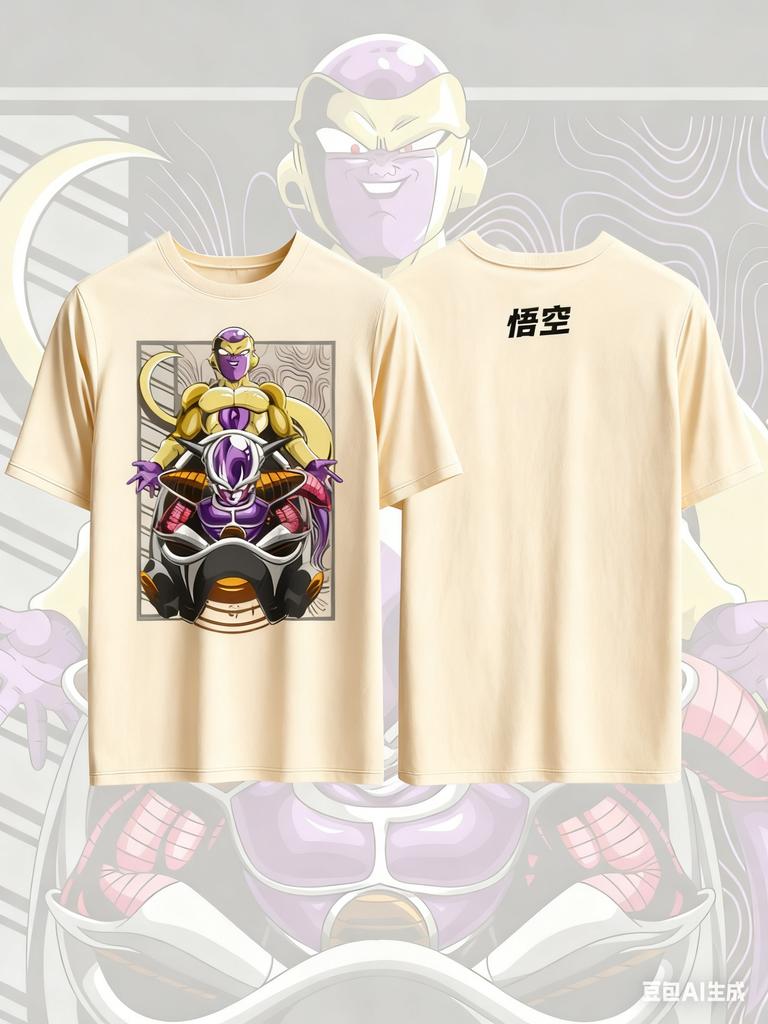Dragon Ball Anime Printed Pure Cotton Tshirt for Men and Women Harajuku Street Oversized Anime Peripheral Clothing Tshirt