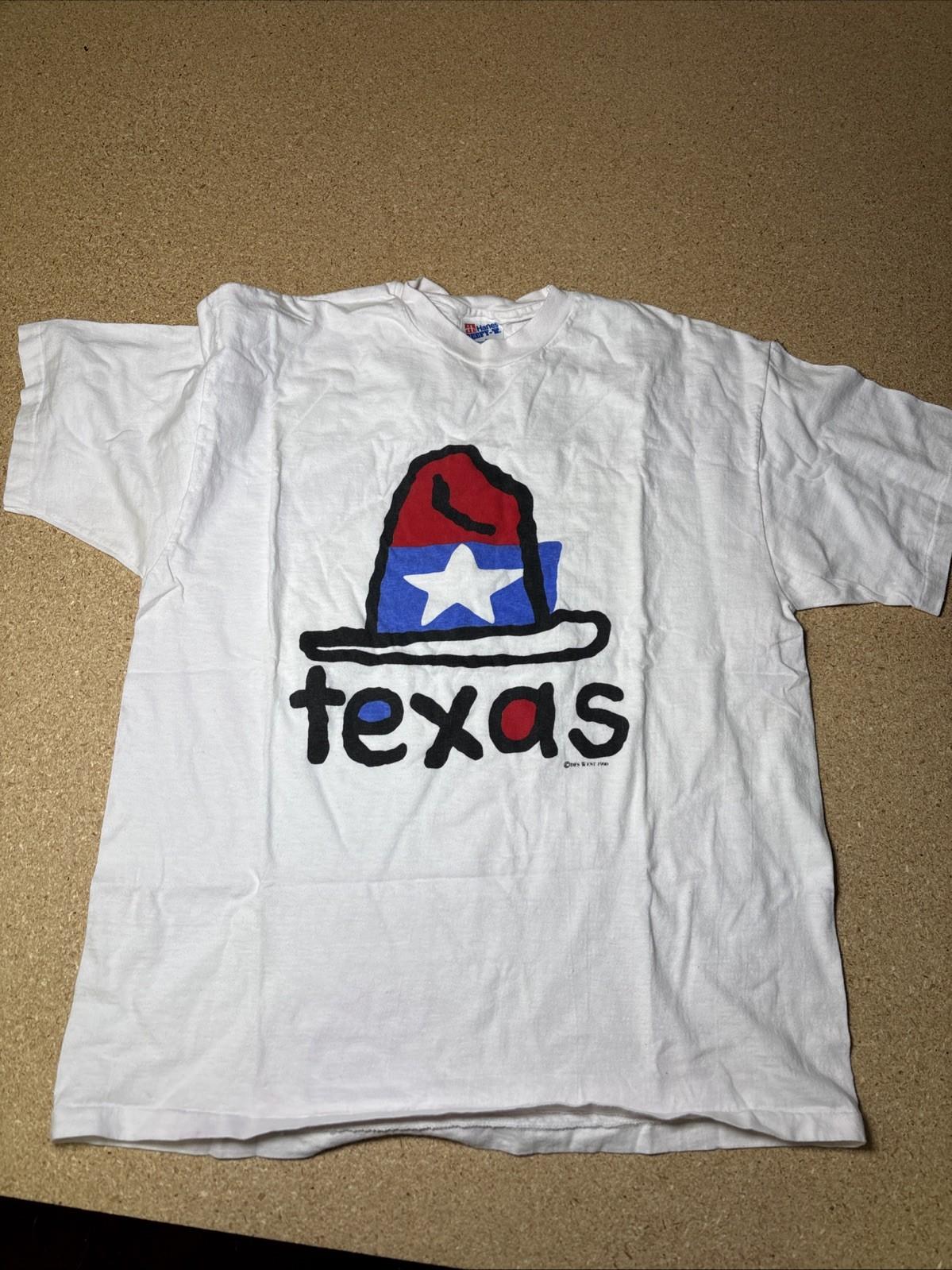 Vintage 90s Single Stitch Texas T-Shirt Size Large S