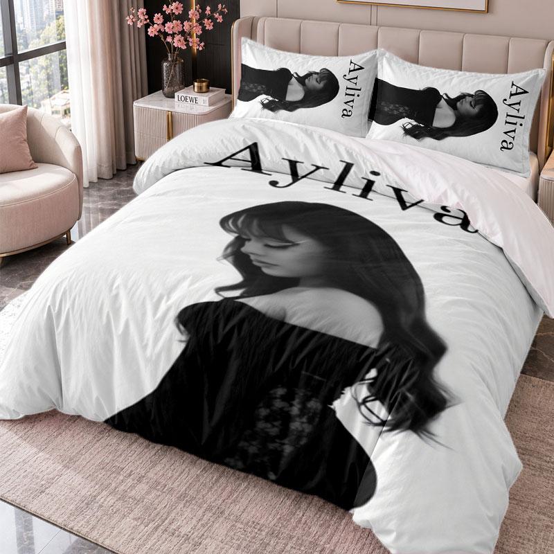 Ayliva 3Pcs Bedding Set Duvet Cover With Two Pillowcases For Bedroom Home Decoration