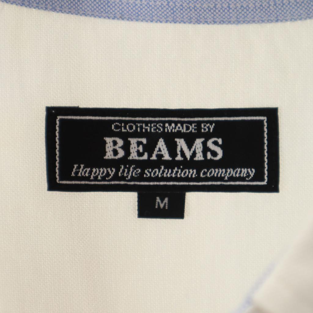 BEAMS Short Sleeve Button Down Shirt M White Men's Used