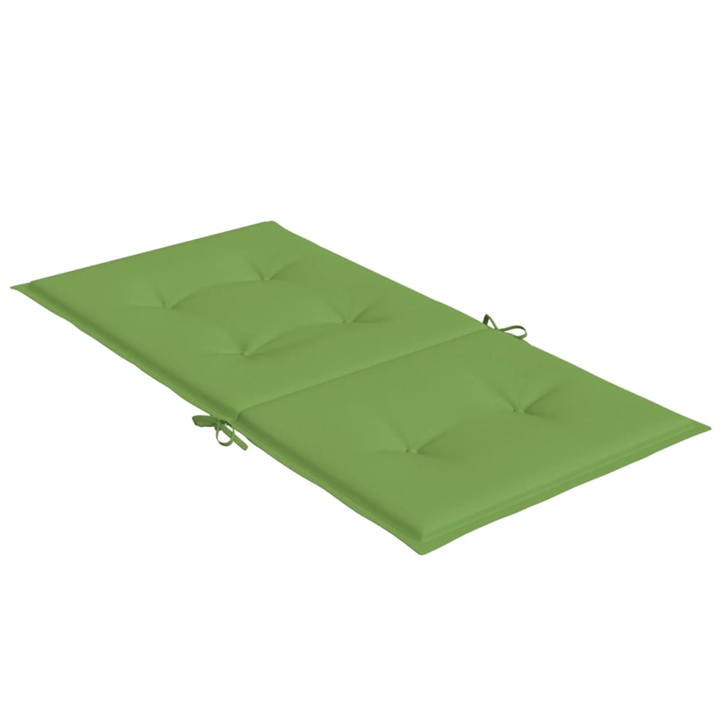 Low Backrest Cushions 2 Pcs. Melange Green 100x50x4 cm Fabric