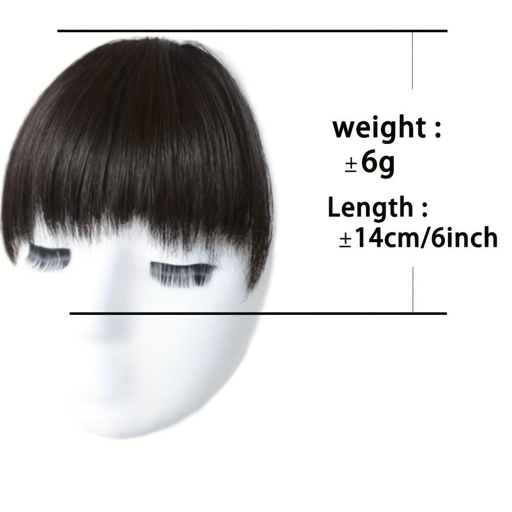 MERISIHAIR Synthetic Black Curved Bangs Clip In Hair Extensions 6 Inch Black Hairpiece Hair Clip Natural Looking For Women Everyday Hairstyle