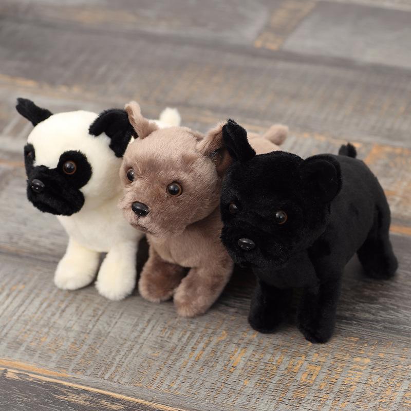 20/30cm Simülasyon Bulldog Peluş Bebek Sevimli Dachshund Çocuk Yatıştırıcı Bebek Gerçekçi Evcil Hayvan Köpek Serisi Peluş Dolgulu Oyuncak Çocuk Hediyesi