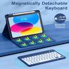 iPad Air 1/A16 Tablet Case: Magnetic Detachable Backlit Bluetooth Keyboard with Pen Slot, 10th Gen 