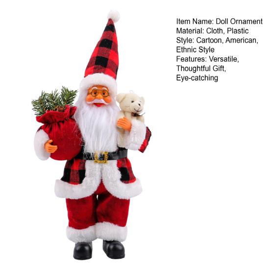 Weihnachten Weihnachtsmann Puppe Ornamente Niedliche Realistische Weihnachtsmann Figur Festliche Feiertagsdekoration für Zuhause Küche Hotel