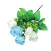 Artificial Rose Flower 6 Heads Fake Silk Floral Arrangement Realistic Rose Bouquet with Long Stem for Bridal Bouquet Valentines Day