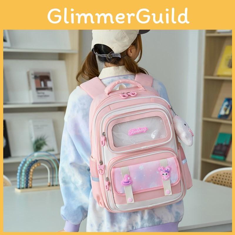 Large Capacity Childrens Backpack For Primary School Kids With Comfortable Air Cushion Straps In Stylish Blue Pink Or Co Purple