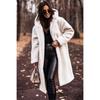 Autumn and Winter Fashion Long Solid Color Long Sleeve Stuffed Women's Coat