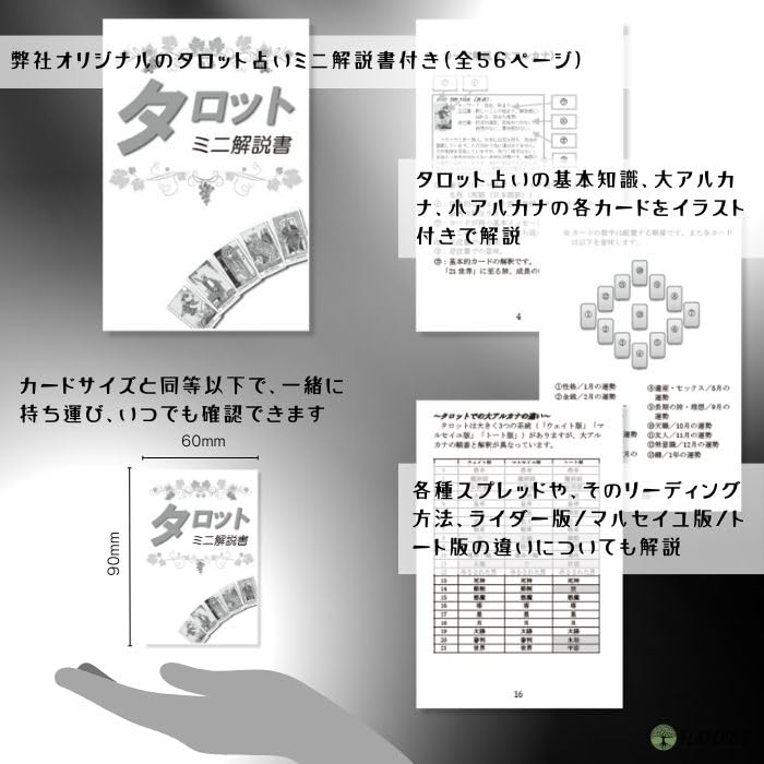Goetia Tarot in Darkness Tarot Reading Instructions with Japanese Authentic Tarot 78 Cards Instructions, Cards,