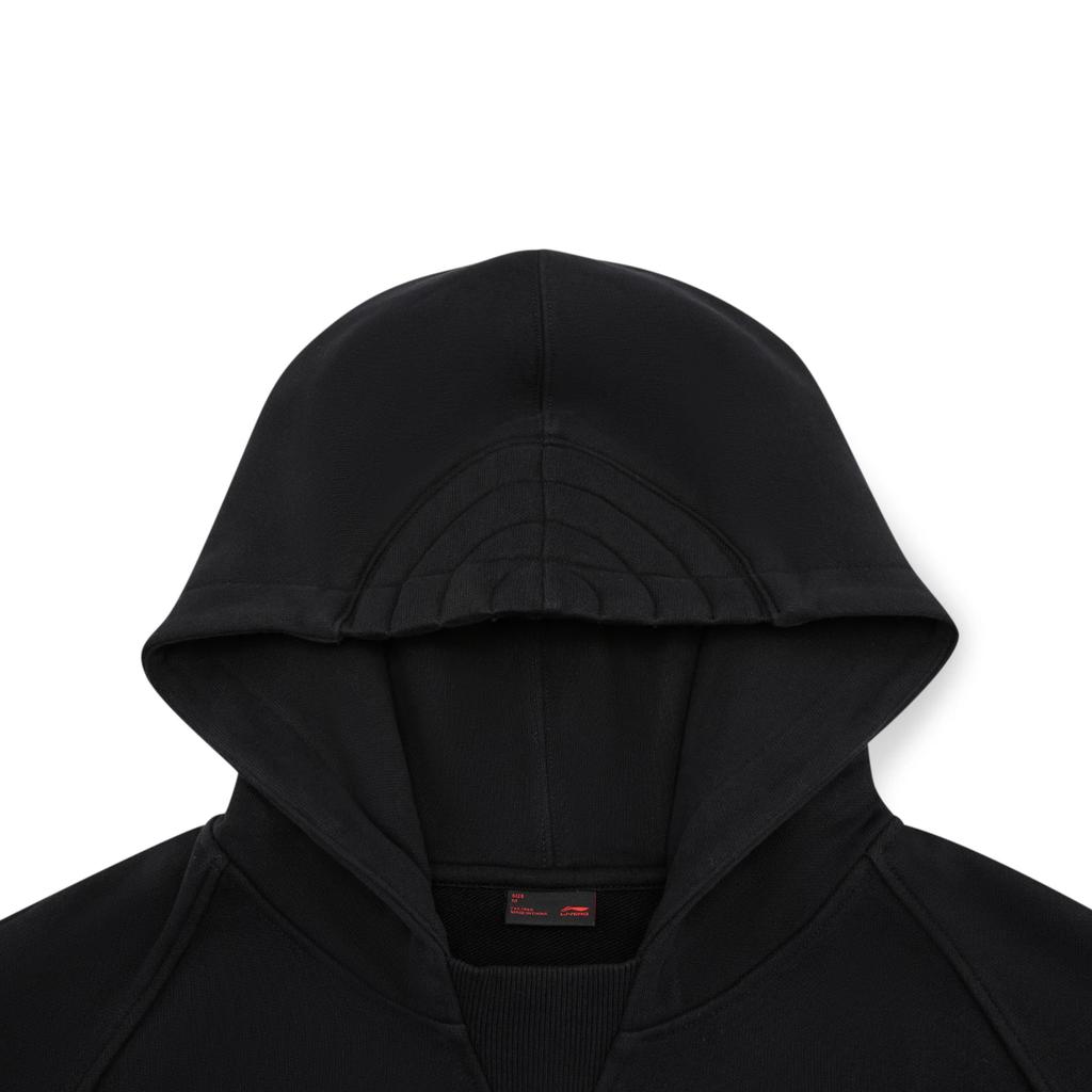 Li Ning Trendy Sports Series Hooded Pullover Loose Letter Sweatshirt Women sweatshirt AWDVE46-2