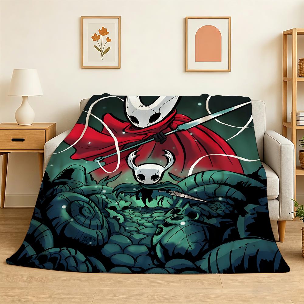 Popular Games Hollow Knight Throw 240g Flannel Blanket Lightweight Soft Skin-friendly Summer Thin Throw Blanket 75X95CM
