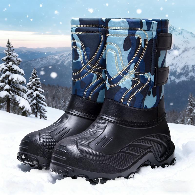 Snow Boots, Large Size Thermal Boots, Waterproof and Non-slip Cotton Shoes, One Long Boot, Velvet Comfortable Cotton Boots.