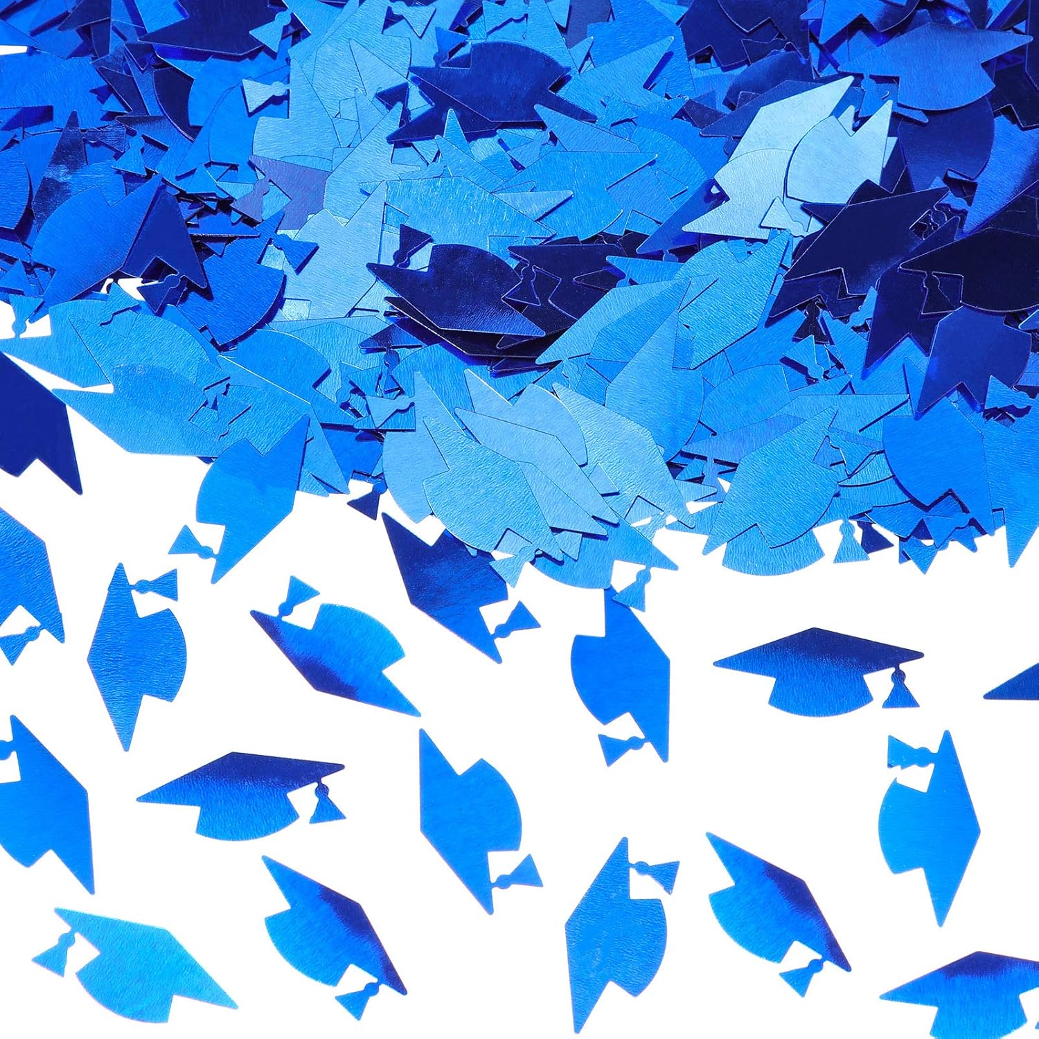 Skylety 1000 Pieces Graduation Caps Confetti Graduation Confetti Metallic Graduation Caps Decoration Confetti for Graduation Party Grad Classroom синий