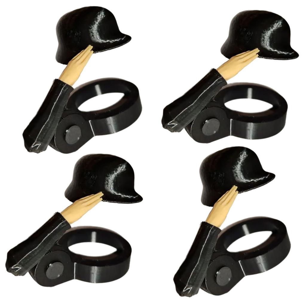 Căciulă de Bere Unică cu Salutul Soldatului, Cască, Măiestrie Metalică Durabilă, Capac de Sticlă Perfect pentru Colecționari și Iubitori de Bere