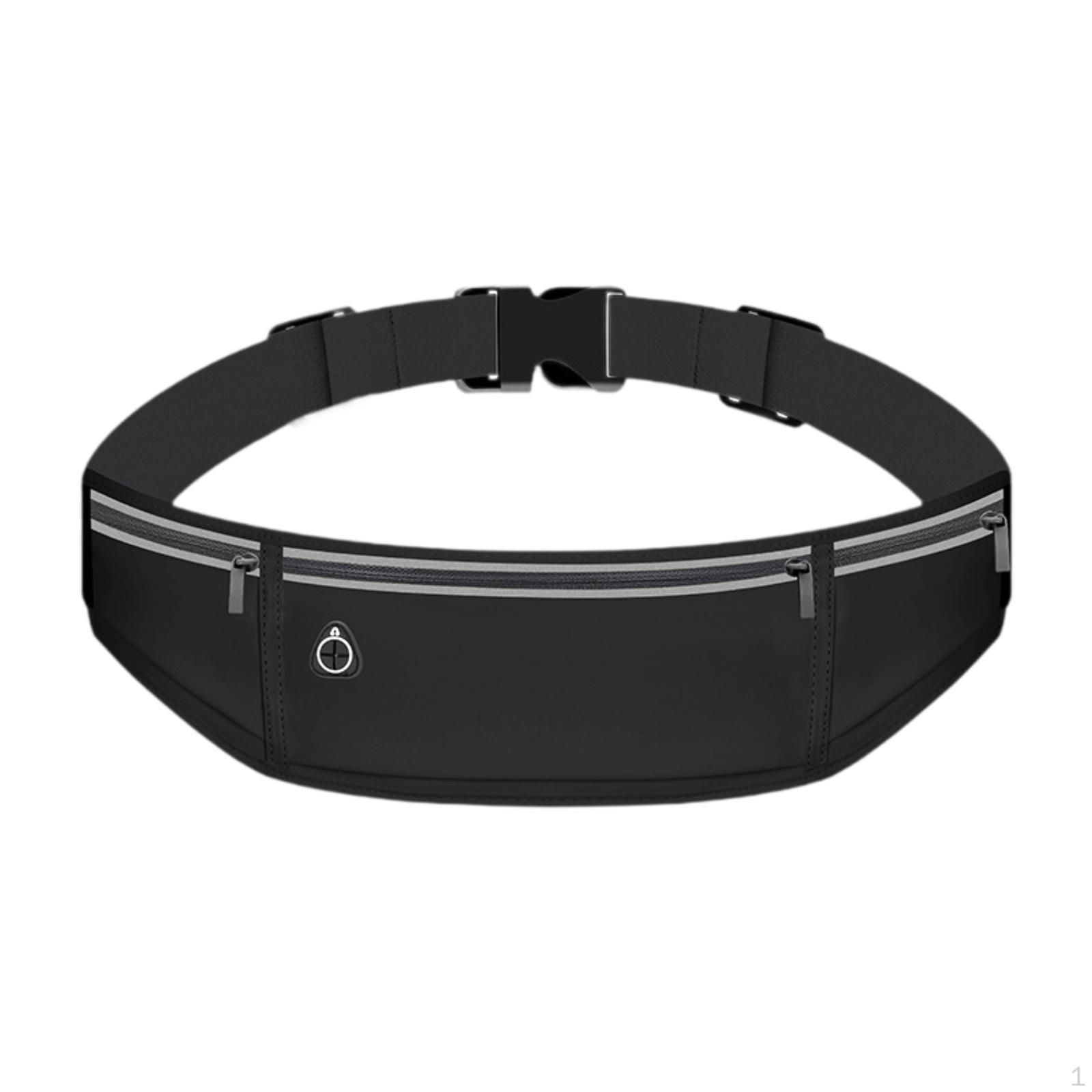 

Поясная сумка для бегунов с держателем для телефона и водонепроницаемым поясом для активного отдыха чёрный