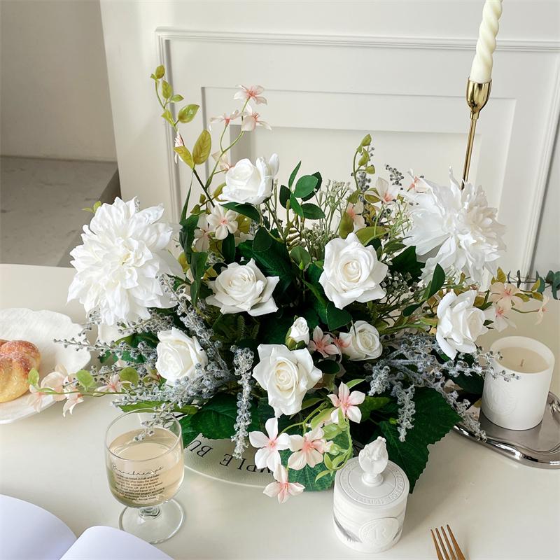 Silk Floral Wedding Aisle and Table Decoration Display