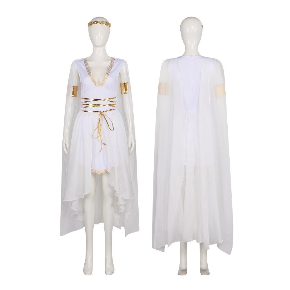 Griechisches Göttinnenkleid Cosplay Kostüm Ägyptische Kleopatra Athene Kostüm für Damen Halloween Bühnenauftritt Outfit