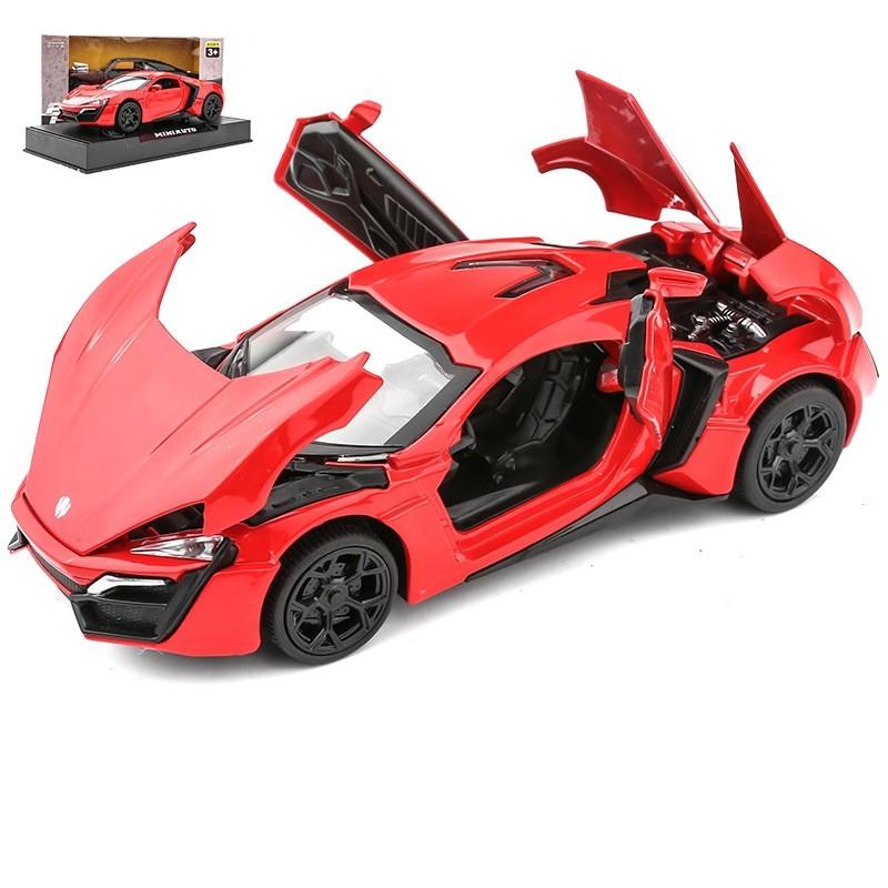 Furious Lykan Fast Hypersport Alloy Car Model With Acousto Optic Design For Gift
