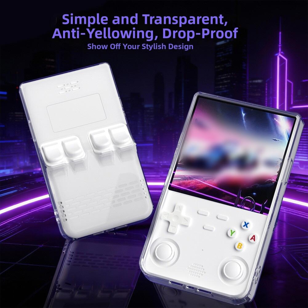 1 Pcs Shockproof Transparent Case For R36 Ultra Game Consoles Handheld Game Console Protective Case Accessories