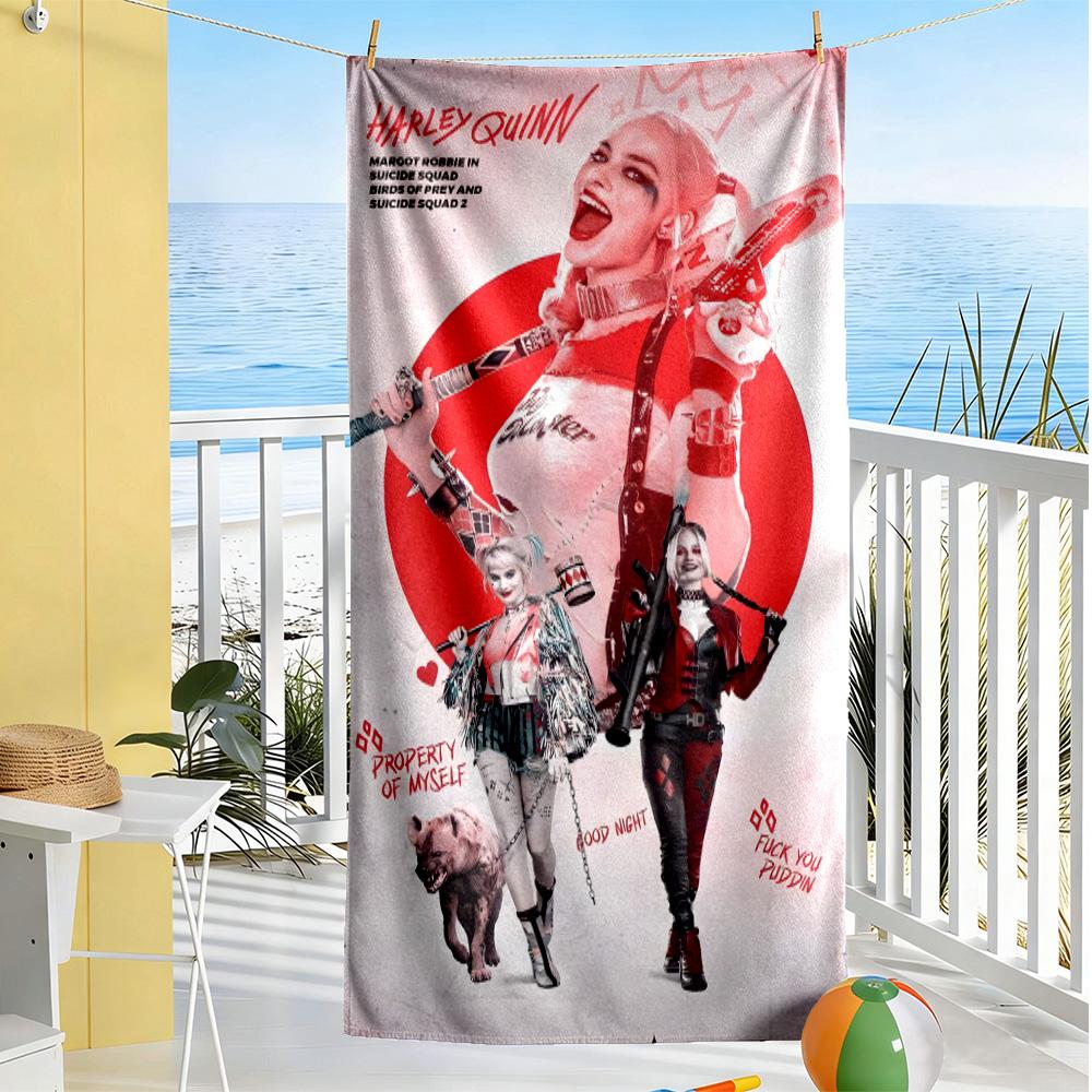 Suicide Squad Beach Towel Quick-Dry Soft Microfiber Comfortable Lightweight