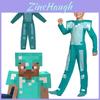 Armadura Steve Minecraft Infantil Fantasia Cosplay Macacão Para Meninos E Meninas Perfeito Para Halloween E Eventos De Fantasia