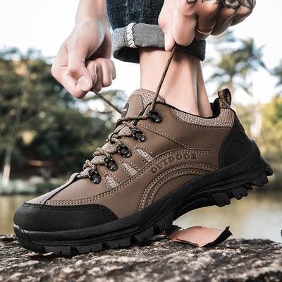 Outdoor Hiking Shoes Men Anti-slip Sports Shoes Men Lace-up Lightweight Comfortable Soft Breathable Casual Sport Shoes