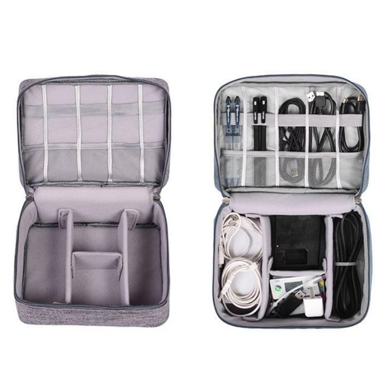Torba do przechowywania kabli danych, torba do przechowywania power banku, etui na słuchawki cyfrowe pudełko do przechowywania, wielofunkcyjna torba podróżna z tkaniny Oxford