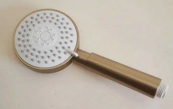 brushed gold shower with Handheld Shower Head Rotatable Holder black Shower Hose Bathroom Accessories holder TH090
