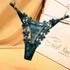 Women Panties High Cut Stretchy Super Soft Breathable Solid Color See-through Lace Sexy Ladies Tong G-string