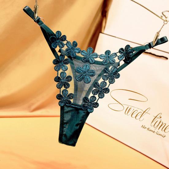 Women Panties High Cut Stretchy Super Soft Breathable Solid Color See-through Lace Sexy Ladies Tong G-string